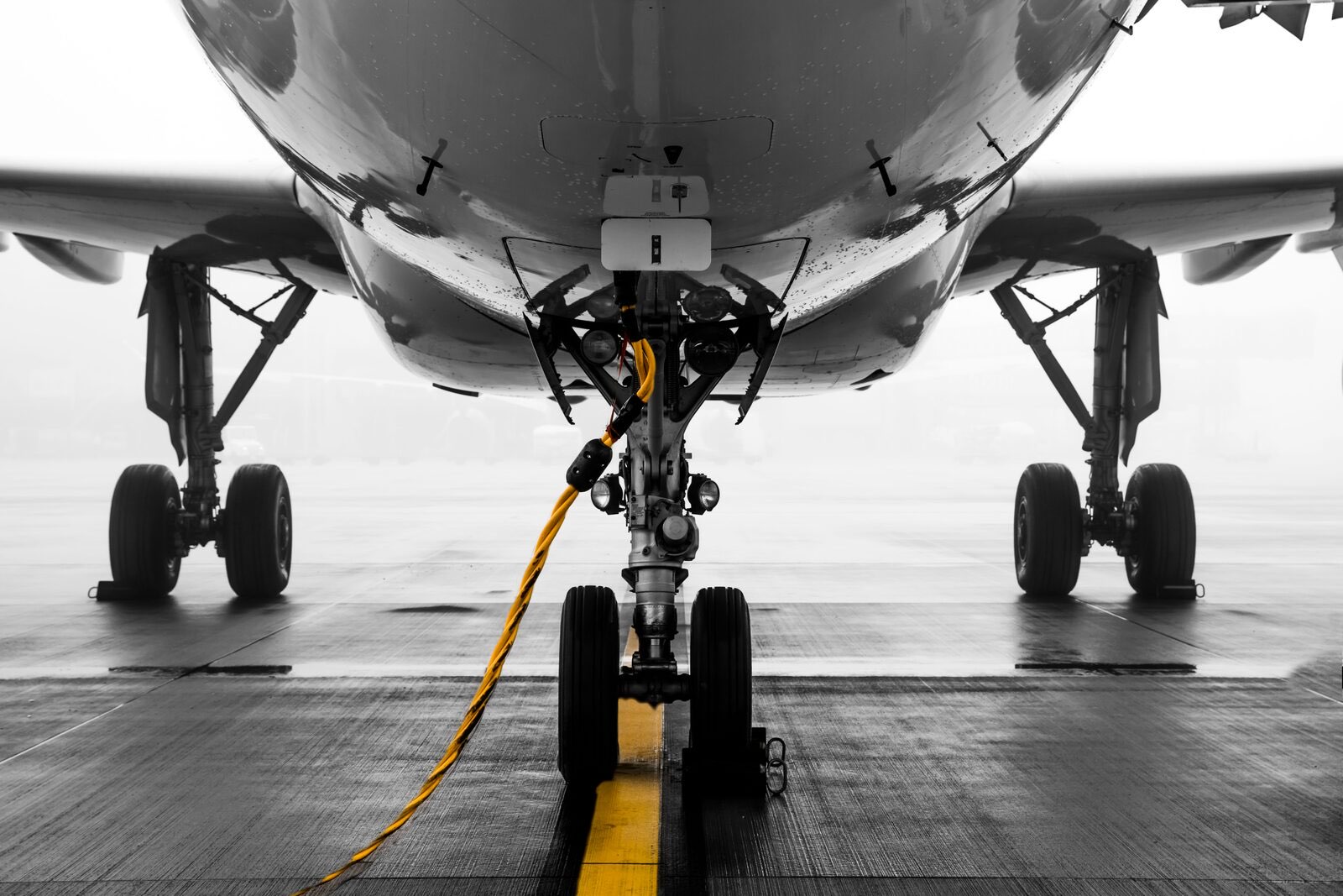 Aircraft on an airport stand
